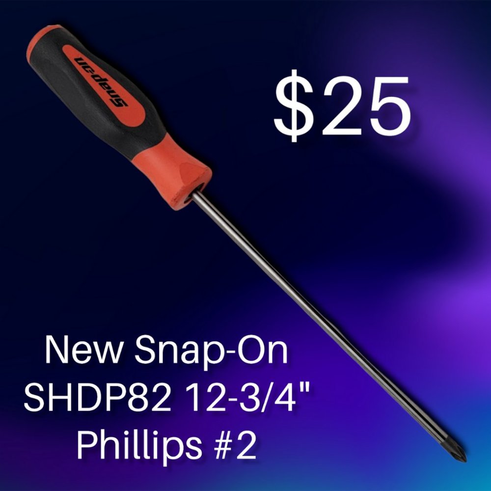 Snap-On SHDP82 #2 Orange/Black Hard Handle Phillips Screwdriver